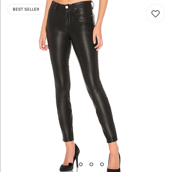 Blank NYC Pants - BLANKNYC Black Mid Rise Skinny Leather Pants